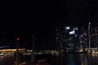 singapore, night view, cityscape